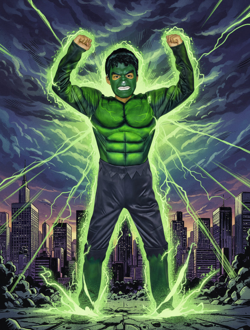 DEČIJI KOSTIM HULK SA MIŠIĆIMA