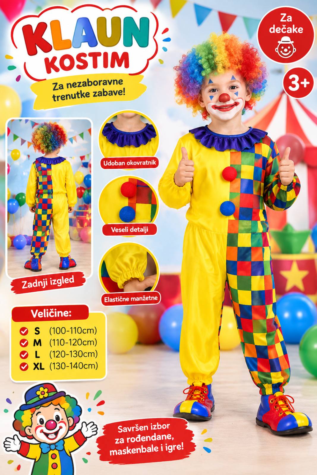 Kostim klovn za decu